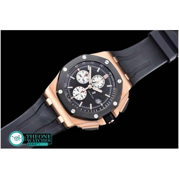 Audemars Piguet - Royal Oak Offshore Novelty RG/RU Black Noob A7750 secs@12