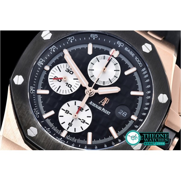 Audemars Piguet - RO Offshore Novelty RG/RU Black/Wht JHF A3126 Secs@9