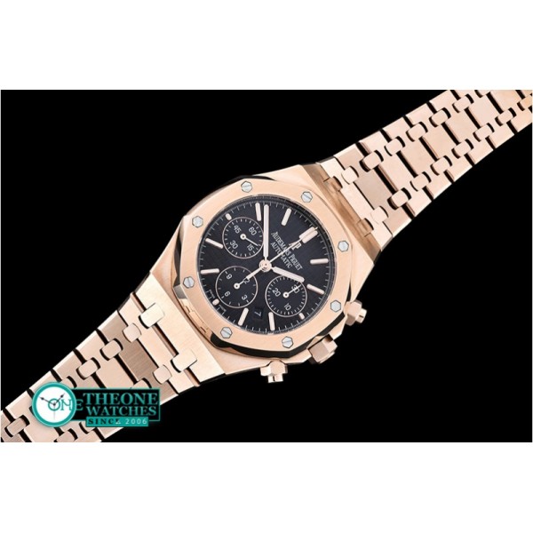 Audemars Piguet - Royal Oak Chronograph 26320ST RG/RG Black JHF A7750