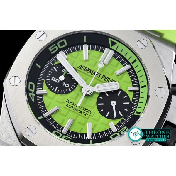 Audemars Piguet - Royal Oak Offshore Diver Chrono SS/RU Grn Noob A3126