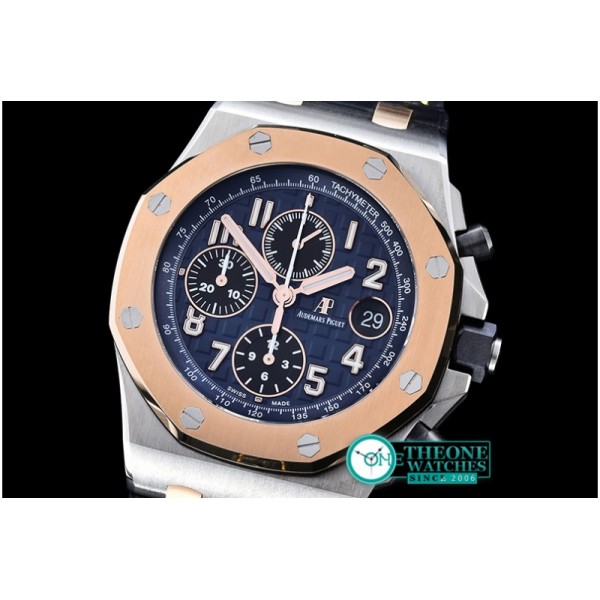 Audemars Piguet - Royal Oak Offshore RG Bez RG/SS Blue A7750 Secs@12