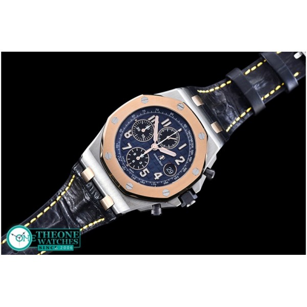 Audemars Piguet - Royal Oak Offshore RG Bez RG/SS Blue A7750 Secs@12