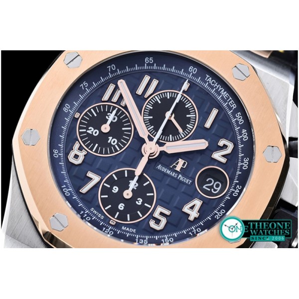 Audemars Piguet - Royal Oak Offshore RG Bez RG/SS Blue A7750 Secs@12