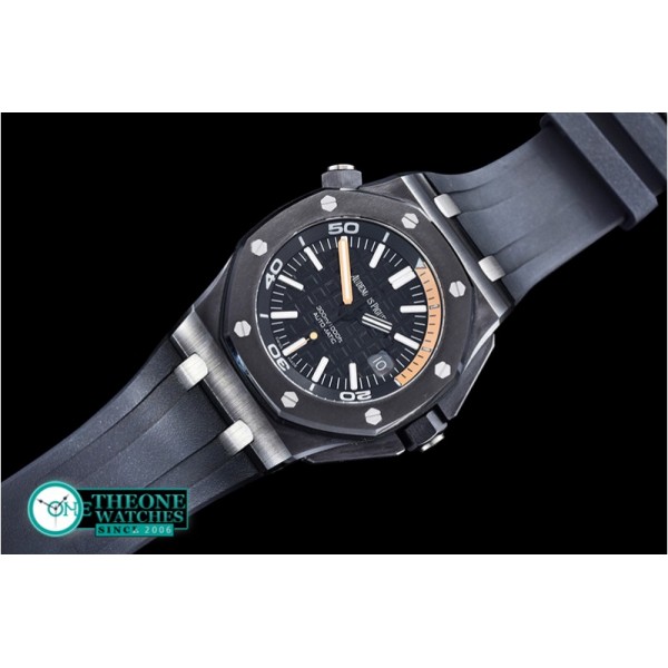 Audemars Piguet - Royal Oak Diver Ceramic CER/RU Blk/Org BP MY9015 Mod