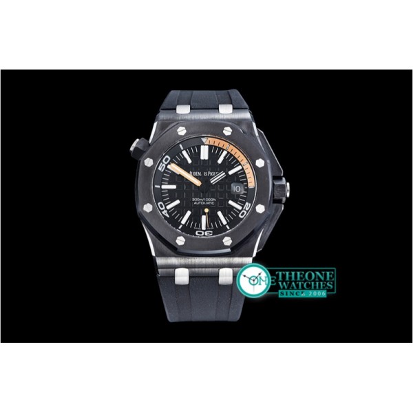 Audemars Piguet - Royal Oak Diver Ceramic CER/RU Blk/Org BP MY9015 Mod