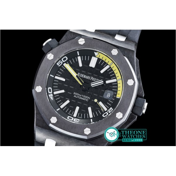 Audemars Piguet - Royal Oak Diver Forged Carbon CF/RU Blk/Yllw V6F A23J