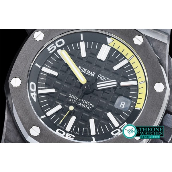 Audemars Piguet - Royal Oak Diver Forged Carbon CF/RU Blk/Yllw V6F A23J