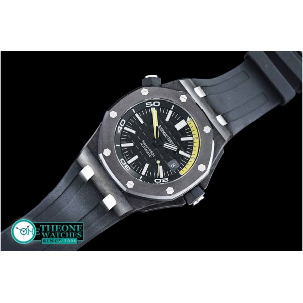 Audemars Piguet - Royal Oak Diver Forged Carbon CF/RU Blk/Yllw V6F A23J