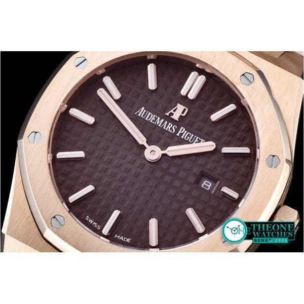 Audemars Piguet - Royal Oak Ladies 33mm RG/RG Brown JF Swiss ETA Quartz