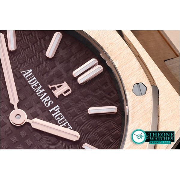 Audemars Piguet - Royal Oak Ladies 33mm RG/RG Brown JF Swiss ETA Quartz