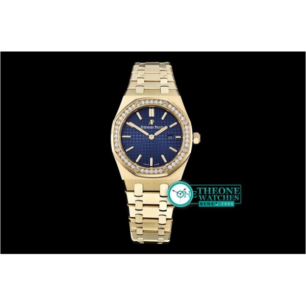 Audemars Piguet - Royal Oak Ladies 33mm YG/YG Blue JF Swiss ETA Quartz