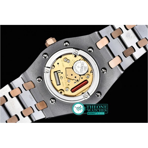 Audemars Piguet - Royal Oak Ladies 33mm Diams RG/SS Wht JF Swiss Quartz