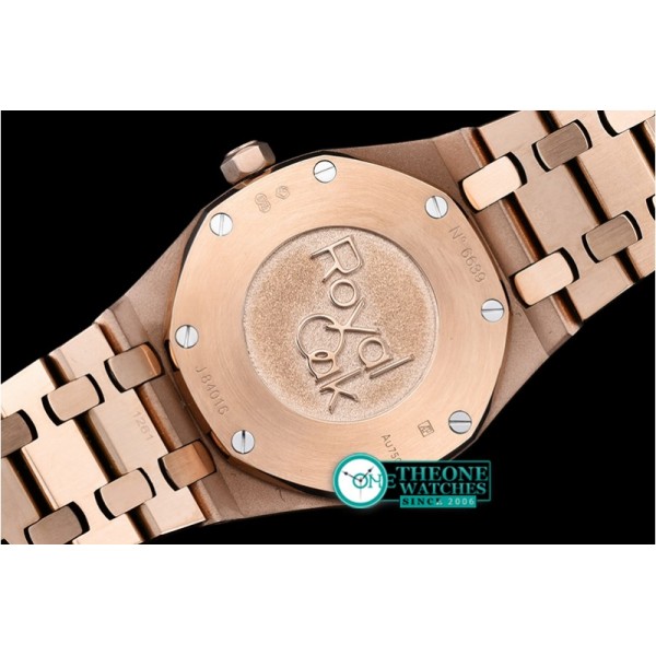 Audemars Piguet - Royal Oak Ladies Diams 33mm RG/RG Wht JF Swiss Quartz