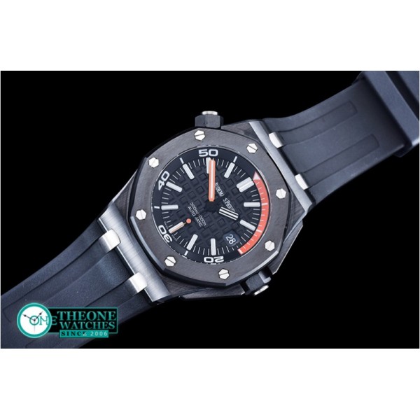 Audemars Piguet - Royal Oak Diver Ceramic CER/RU Blk/Org Noob A2824 Mod