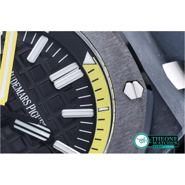 Audemars Piguet - Royal Oak Diver FC/RU Blk/Yellow Noob A2824 Mod