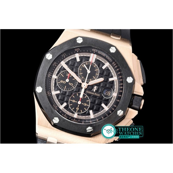 Audemars Piguet - Royal Oak Offshore Novelty CER/RG/RU Blk JF A7750 Mod