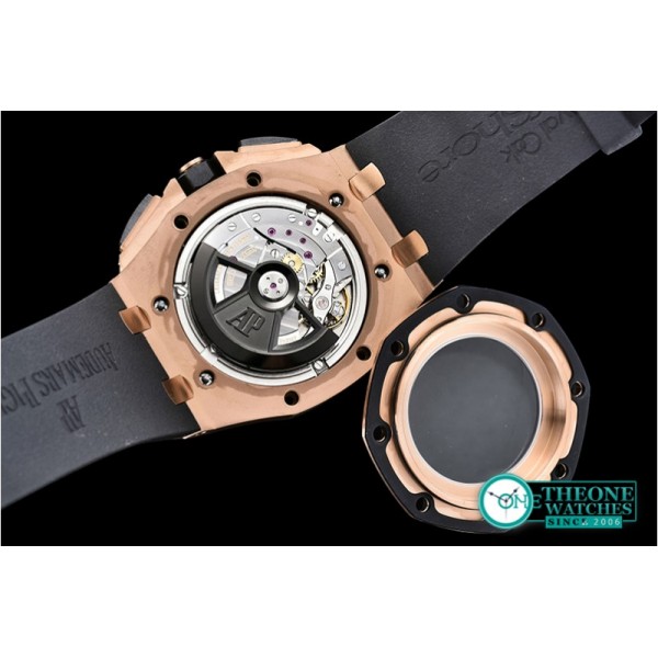 Audemars Piguet - Royal Oak Offshore Novelty CER/RG/RU Blk JF A7750 Mod