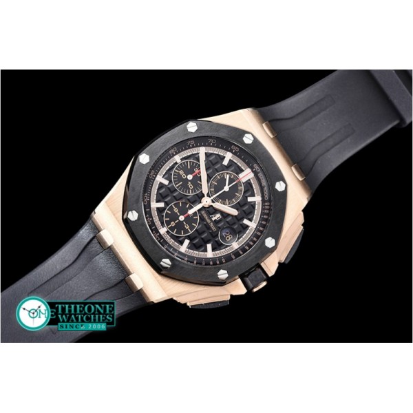 Audemars Piguet - Royal Oak Offshore Novelty CER/RG/RU Blk JF A7750 Mod