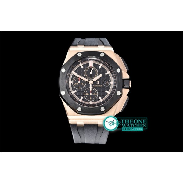 Audemars Piguet - Royal Oak Offshore Novelty CER/RG/RU Blk JF A7750 Mod