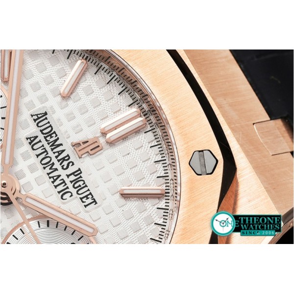 Audemars Piguet - Royal Oak Chronograph 26320ST RG/LE White JHF A7750