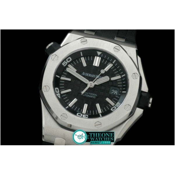 Audemars Piguet - Royal Oak Diver Auto SS/RU Black A-2824/3120