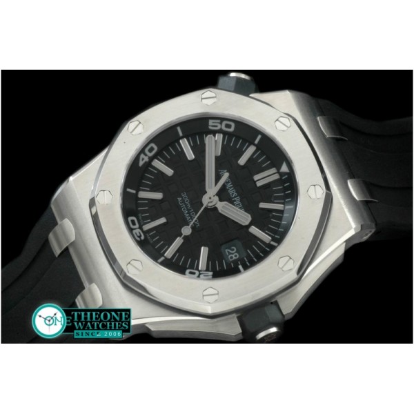 Audemars Piguet - Royal Oak Diver Auto SS/RU Black A-2824/3120