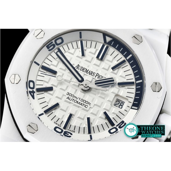 Audemars Piguet - Royal Oak Diver 15707 CER/RU White XF Asia 2836 Mod