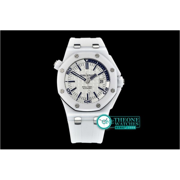 Audemars Piguet - Royal Oak Diver 15707 CER/RU White XF Asia 2836 Mod