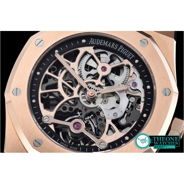 Audemars Piguet - Royal Oak Skeletonal Tourbillon RG/RG Black Manual Wind