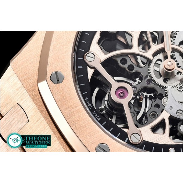 Audemars Piguet - Royal Oak Skeletonal Tourbillon RG/RG Black Manual Wind