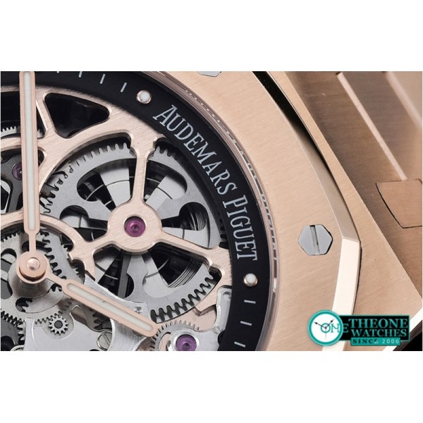 Audemars Piguet - Royal Oak Skeletonal Tourbillon RG/RG Black Manual Wind