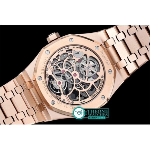 Audemars Piguet - Royal Oak Skeletonal Tourbillon RG/RG Black Manual Wind