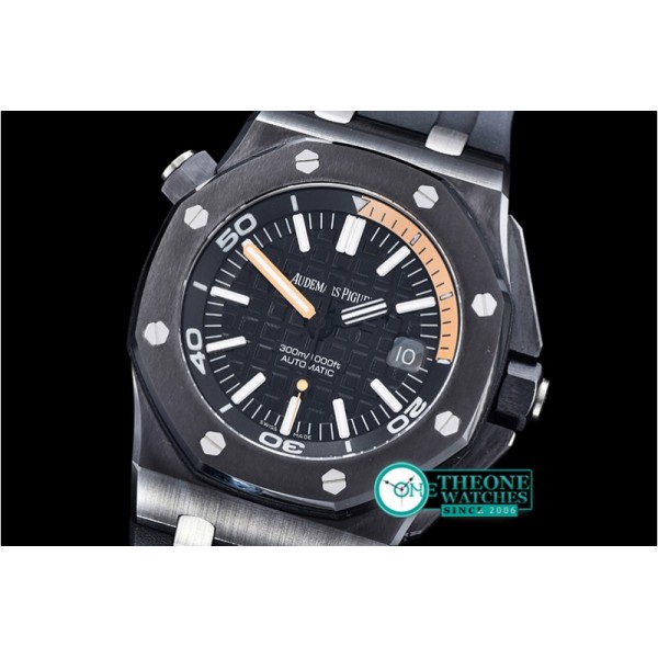 Audemars Piguet - Royal Oak Diver Ceramic CER/RU Blk/Org BP SP MY9015 Mod