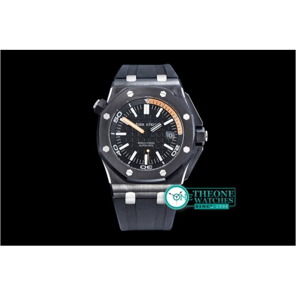 Audemars Piguet - Royal Oak Diver Ceramic CER/RU Blk/Org BP SP MY9015 Mod