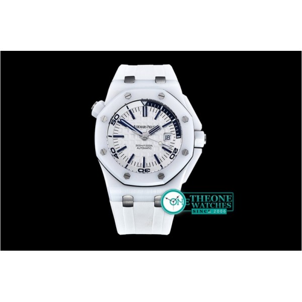 Audemars Piguet - Royal Oak Diver 15707 Wht CER/RU White BP SP MY9015 Mod