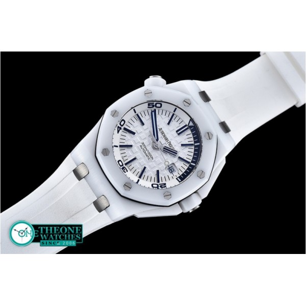 Audemars Piguet - Royal Oak Diver 15707 Wht CER/RU White BP SP MY9015 Mod