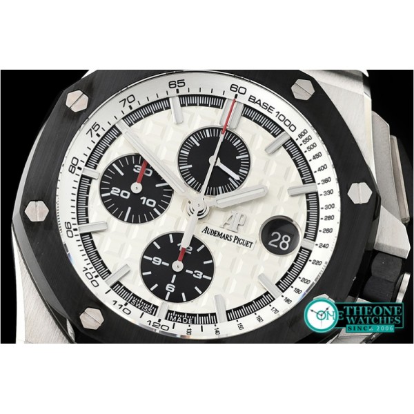 Audemars Piguet - RO Offshore Novelty Cer SS/RU White/Black JF A7750 Mod