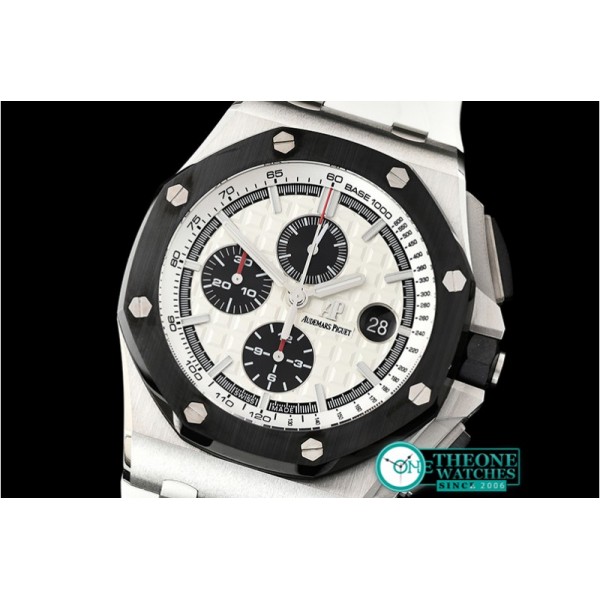 Audemars Piguet - RO Offshore Novelty Cer SS/RU White/Black JF A7750 Mod