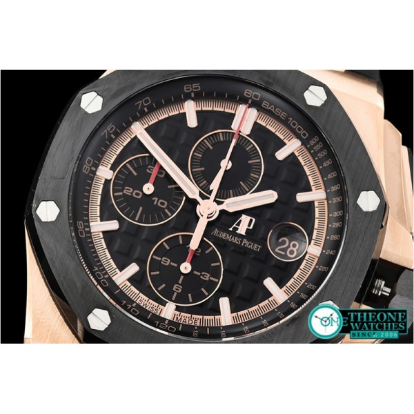 Audemars Piguet - Royal Oak Offshore Novelty CER/RG/RU Blk JF V2 A3126