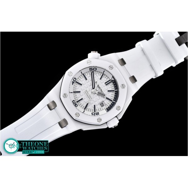 Audemars Piguet - Royal Oak Diver 15707CE CER/RU White JF V2 MY9015 Mod