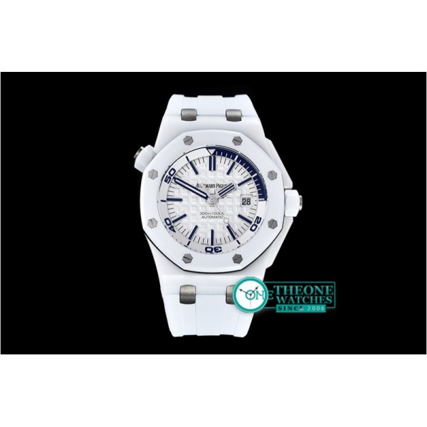 Audemars Piguet - Royal Oak Diver 15707CE CER/RU White JF V2 MY9015 Mod