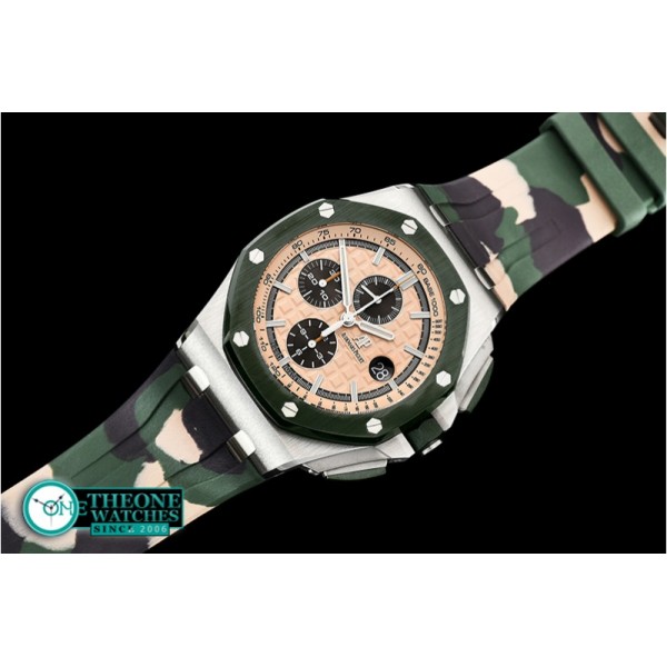 Audemars Piguet - AP ROO 2018 "Combat" Grn CER/SS/RU Cream JF V2 A3126 Mod