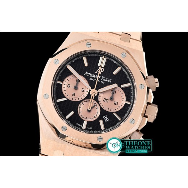 Audemars Piguet - Royal Oak Chronograph 26331ST RG/RG Black OMF A7750