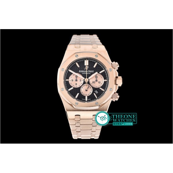 Audemars Piguet - Royal Oak Chronograph 26331ST RG/RG Black OMF A7750