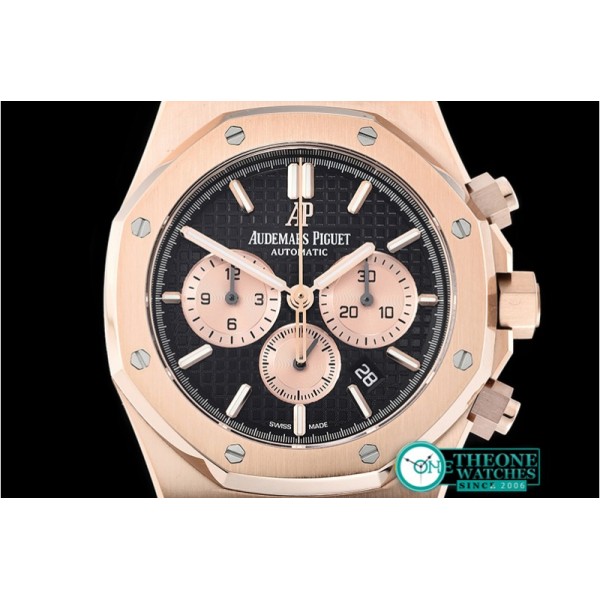 Audemars Piguet - Royal Oak Chronograph 26331ST RG/RG Black OMF A7750