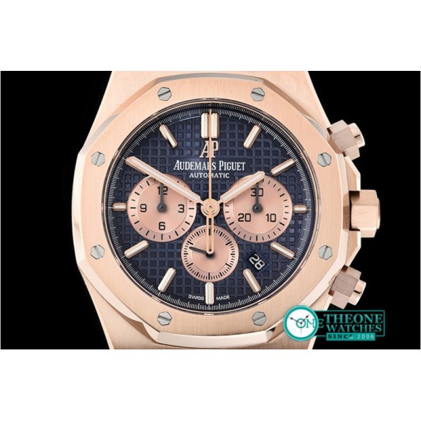 Audemars Piguet - Royal Oak Chronograph 26331ST RG/RG Blue OMF A7750