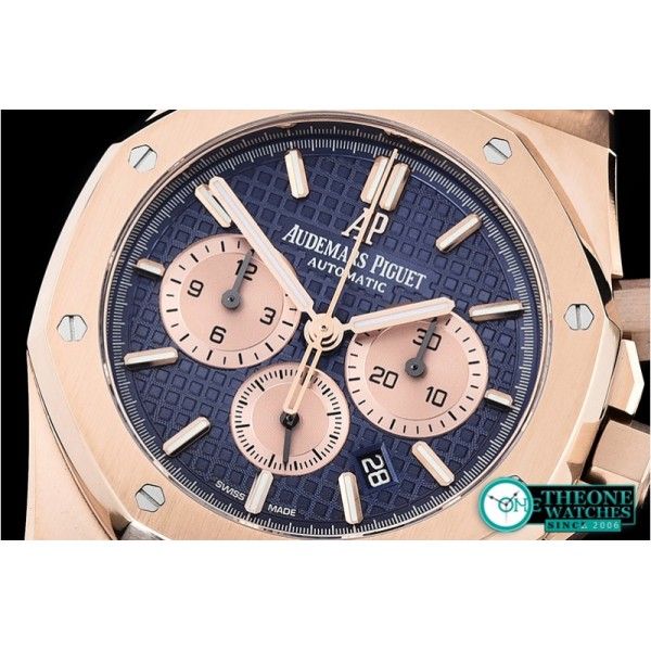 Audemars Piguet - Royal Oak Chronograph 26331ST RG/RG Blue OMF A7750