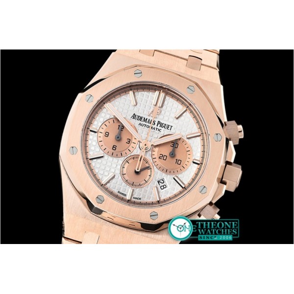 Audemars Piguet - Royal Oak Chronograph 26331ST RG/RG White OMF A7750