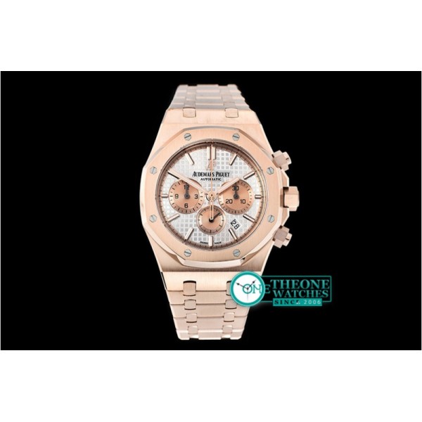 Audemars Piguet - Royal Oak Chronograph 26331ST RG/RG White OMF A7750