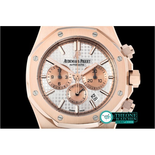 Audemars Piguet - Royal Oak Chronograph 26331ST RG/RG White OMF A7750